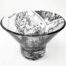 glass desert bowl, antique map design