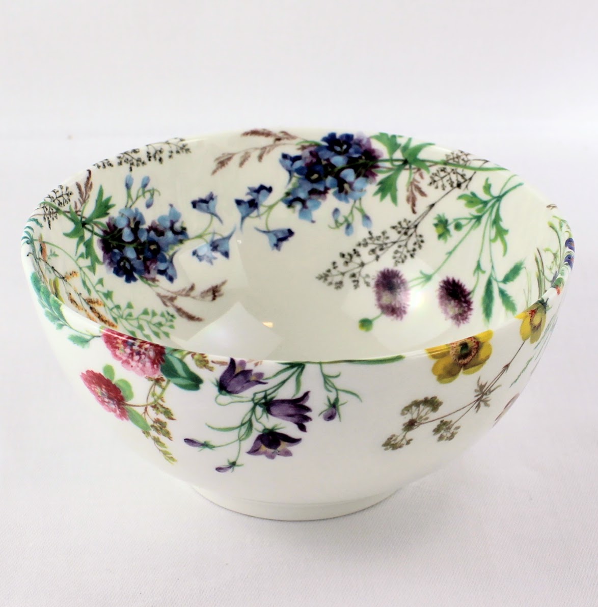 sugar bowl, field flowers, columbine, field scabious and harebell