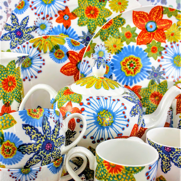Flower Power 12" platter - Image 2