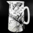 English bone china 2 pint jug antique world map europe & russia cherubs and greek gods