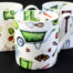 3 Gardening themed bone china mugs with wheelbarrows, wellington boots, secateurs and shears