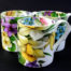 English bone china mugs, spring flowers, daffodils, crocus, narcissi, primroses