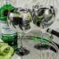 Tanqueray Gin pair of gin and tonic glasses with foxes in a woodland glade