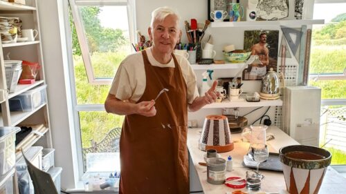 Rob Turner working in his studio