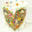 Confetti love heart 1 pint mug