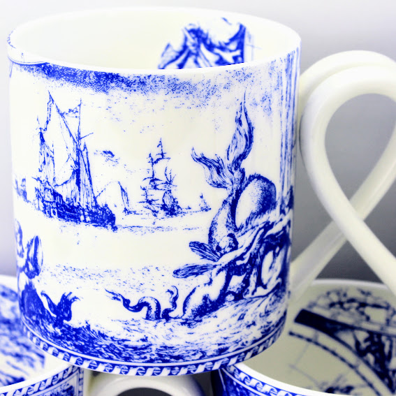 1 pint large Orbis Blue mug - Image 3