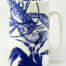 1 pint jug, english bone china jug, blue and white decoration with lobster and crab mofifs