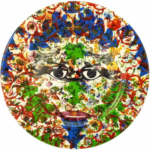 Green Man 12" Platter winter